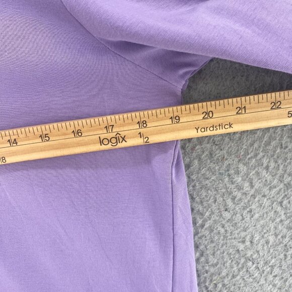 J Jill Top Womens Medium Purple Perfect Pima Forward Seam Tunic Pullover Knit - Picture 8 of 10